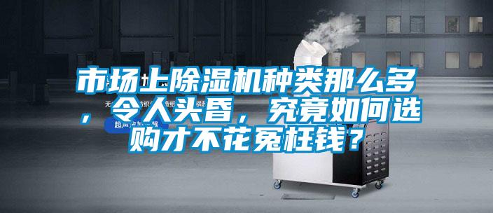 市場上除濕機種類那么多，令人頭昏，究竟如何選購才不花冤枉錢？