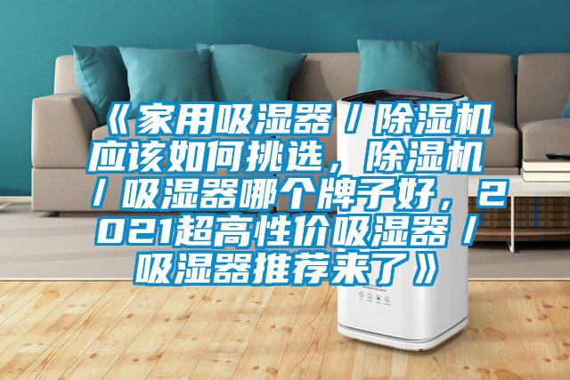 《家用吸濕器／除濕機應該如何挑選，除濕機／吸濕器哪個牌子好，2021超高性價吸濕器／吸濕器推薦來了》