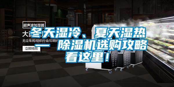 冬天濕冷、夏天濕熱 — 除濕機選購攻略看這里！