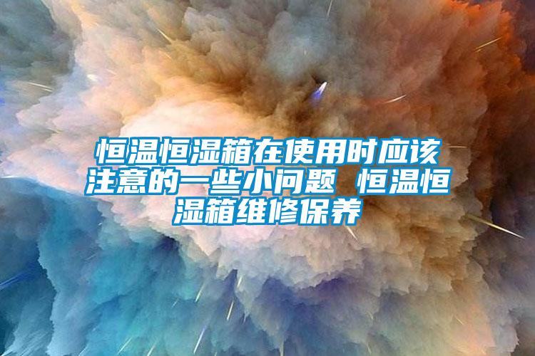 恒溫恒濕箱在使用時(shí)應(yīng)該注意的一些小問題 恒溫恒濕箱維修保養(yǎng)