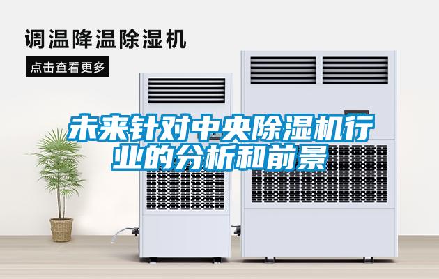 未來(lái)針對(duì)中央除濕機(jī)行業(yè)的分析和前景