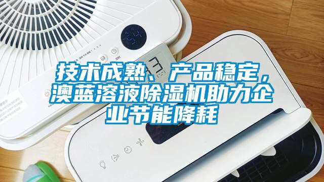 技術成熟、產品穩定，澳藍溶液除濕機助力企業節能降耗