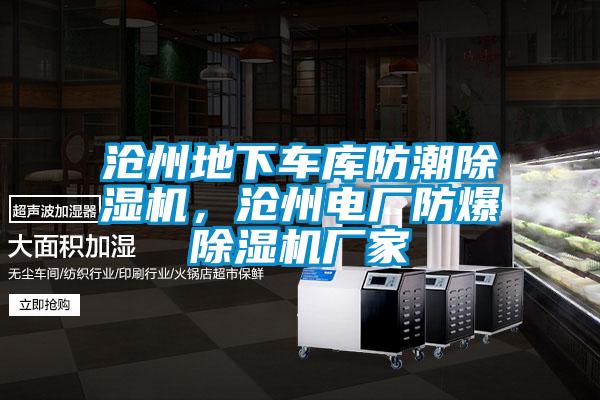 滄州地下車庫防潮除濕機，滄州電廠防爆除濕機廠家