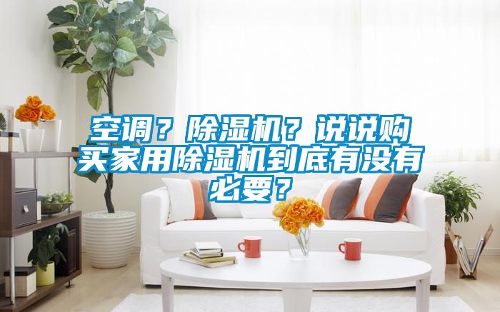 空調？除濕機？說說購買家用除濕機到底有沒有必要？