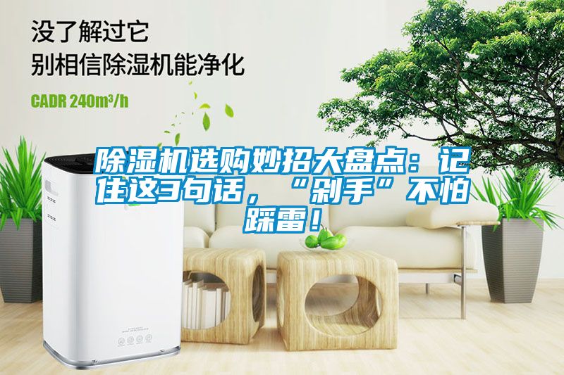 除濕機(jī)選購(gòu)妙招大盤點(diǎn)：記住這3句話，“剁手”不怕踩雷！
